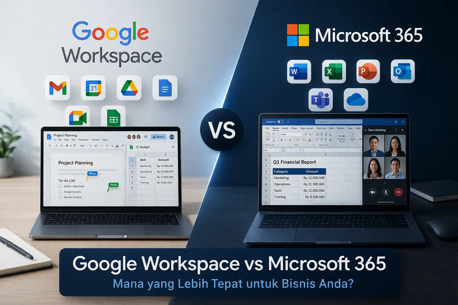 Google Workspace vs Microsoft 365: Mana yang Lebih Cocok untuk Bisnis Anda?